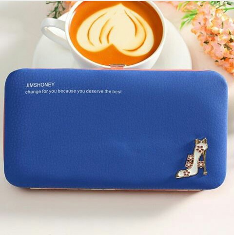 JH Meghan Heels Wallet Blue