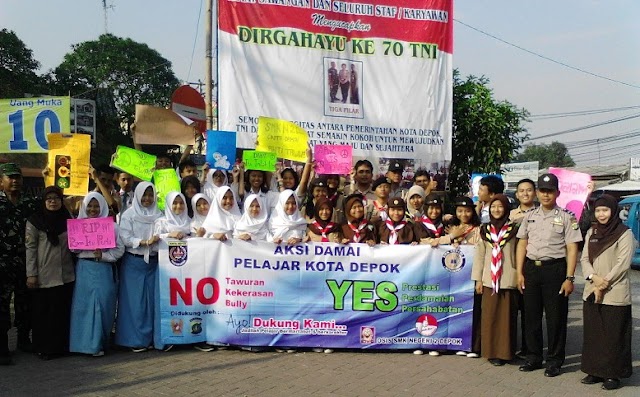 Puluhan Siswa SMK Negeri 2 Depok Gelar Aksi Damai