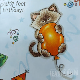 Purr-ect Birthday Card by May Guest Designer Jeannean Marshall | Newton's Birthday Bash Stamp Set by Newton's Nook Designs #newtonsnook #handmade