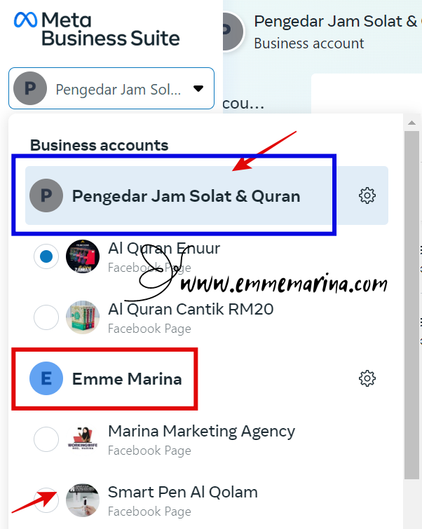 Cara Tukar Business Account Facebook Page