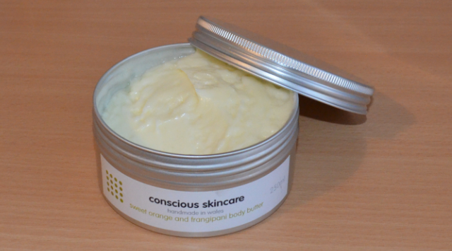 Conscious skincare sweet orange and frangipani body butter