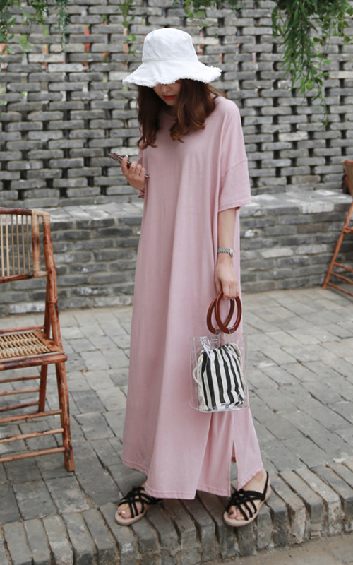 Loose Fit Maxi T-Shirt Dress