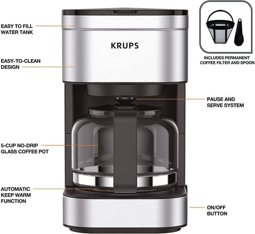 KRUPS Simply Brew Compact Filter Drip Coffee Maker