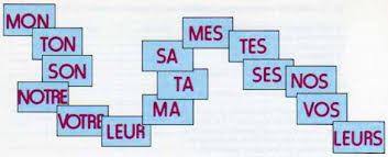 أدوات الملكية فى اللغة الفرنسية Les adjectifs possessifs