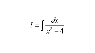 integral of `\int \frac{dx}{x^2 - 4}`