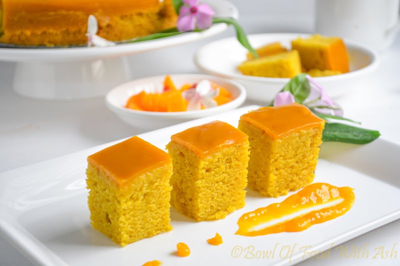 Eggless Mango Cake Recipe | How To Make Eggless Mango Cake