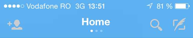 iOS 7 Twitter header with Darken Colors on