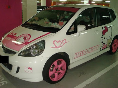 Hello Kitty Car,Kiitty car,Princess kitty car,kitty pink car