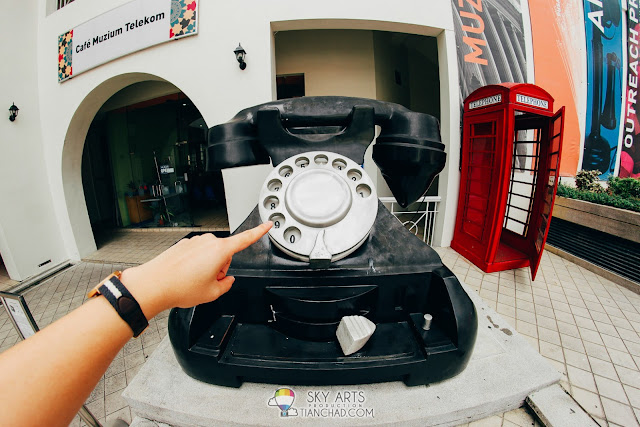 A huge telephone spotted inside Museum Telekom