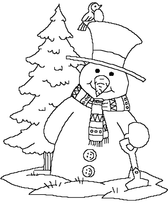 Download Coloring Pages: Christmas Snowman Coloring Pages Free and ...