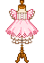 dress on a kawaii dressform pixel art