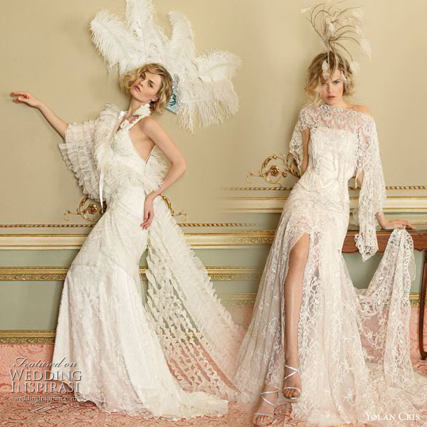 blonde in lace wedding dress