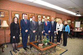 Staff from CMIT and the College pose with corrections representatives from Poland.