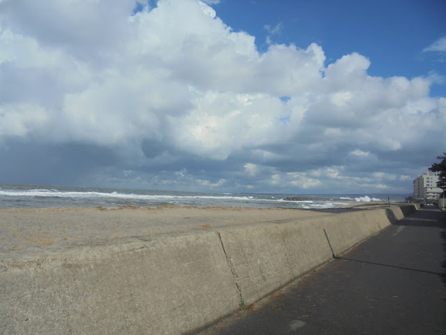 皆生温泉の海岸通り