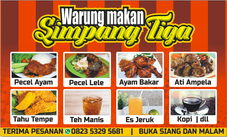 Download Contoh Spanduk Warung  Makan Unik Format CDR KARYAKU