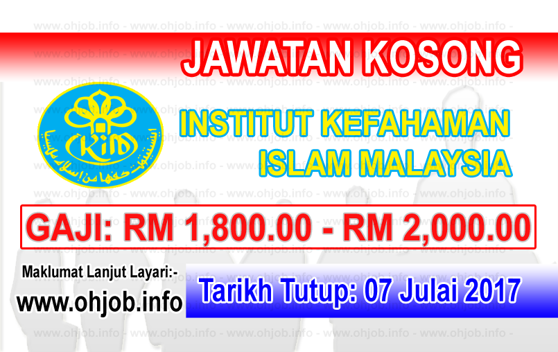 Jawatan Kosong Institut Kefahaman Islam Malaysia - IKIM 