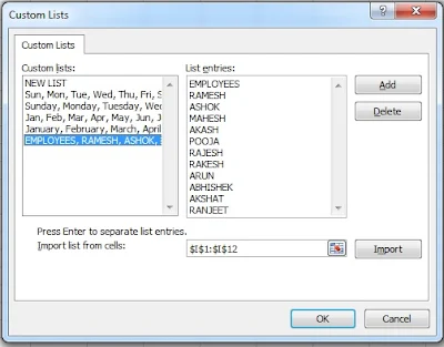 How to Make Custom List in Excel in Hindi