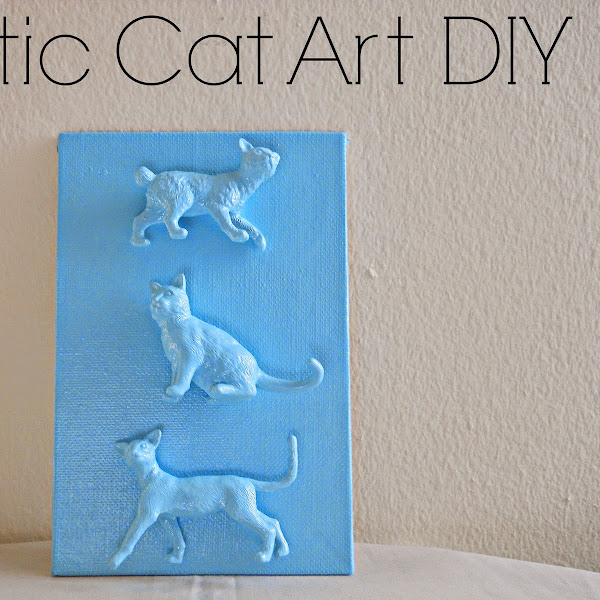 Plastic Cat Art DIY