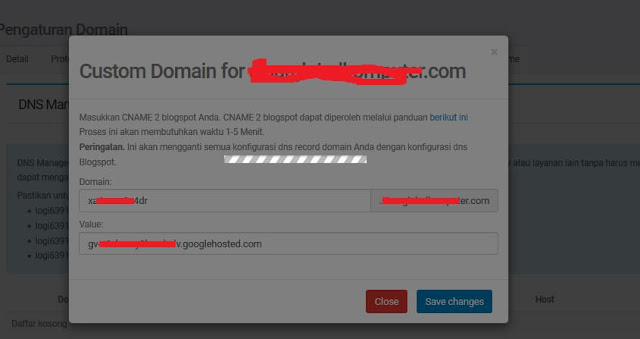 Langkah Mudah Custom Domain Dot Com Ke Blogspot