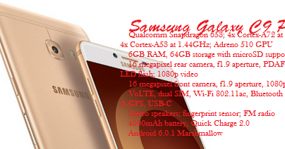 Kajian dan Harga Telefon Skrin Besar Samsung Galaxy C9 Pro 