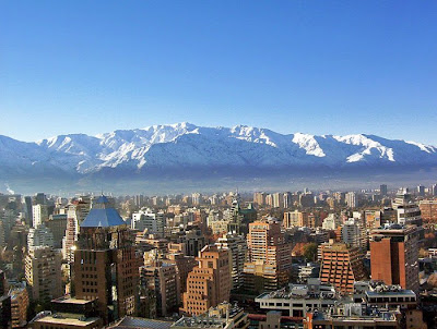 Vista da cidade de Santiago do Chile