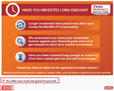 ICICI Prudential Mutual Fund - Redeem