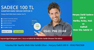  İstanbul Bir Saatte Web Site Sahibi Olun - Herşey Dahil 100 tl - 05417962368 