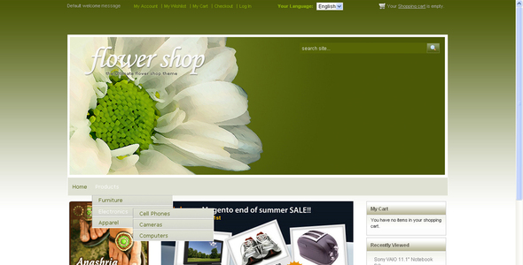 Flower Shop - Shopping Magento