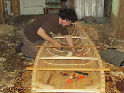 The Abbe Museum : Birchbark Canoe Build at the Abbe Museum!