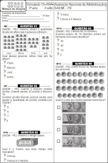 simulado de matemática-3º ano