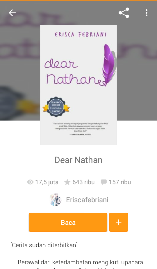 ALL ABOUT WATTPAD: SARAN [RECOMEND] CERITA NOVEL DI 