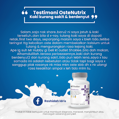 Testimoni OsteNutrix untuk Patah Tulang