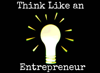 This image is telling the viewer to think like an entrepreneur