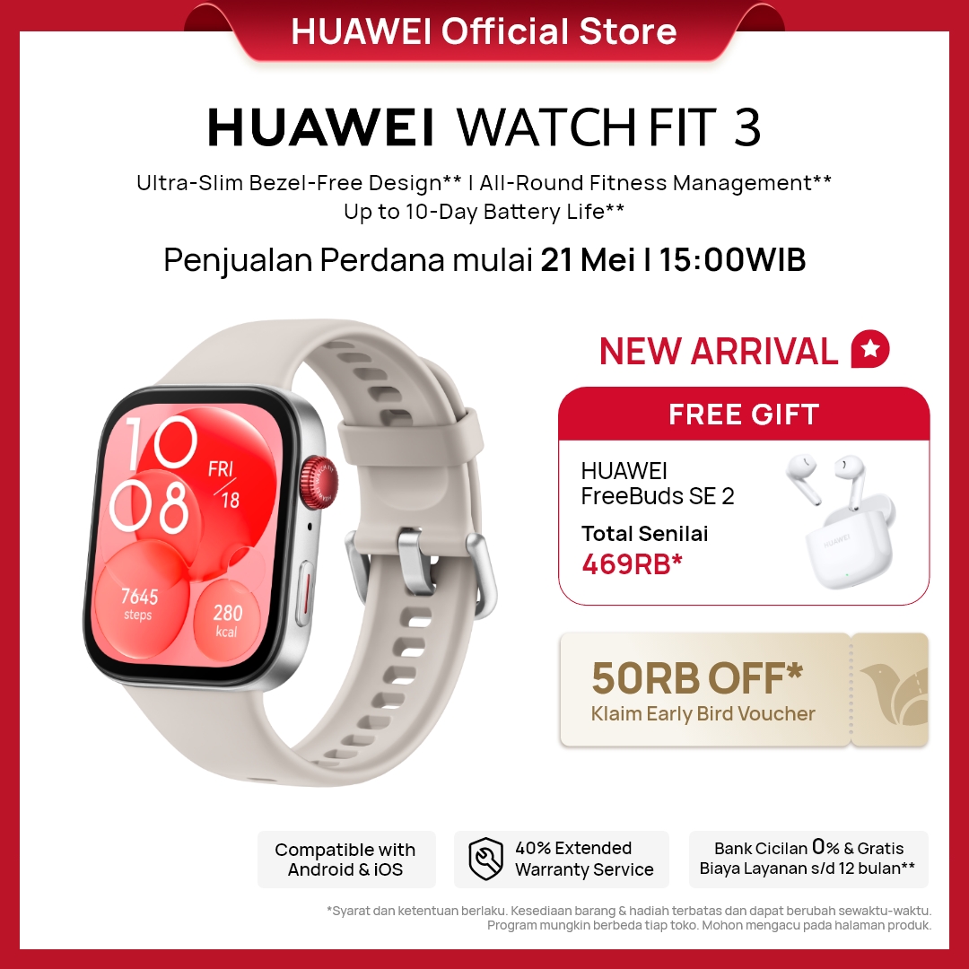 Penjualan perdana huawei watch fit 3