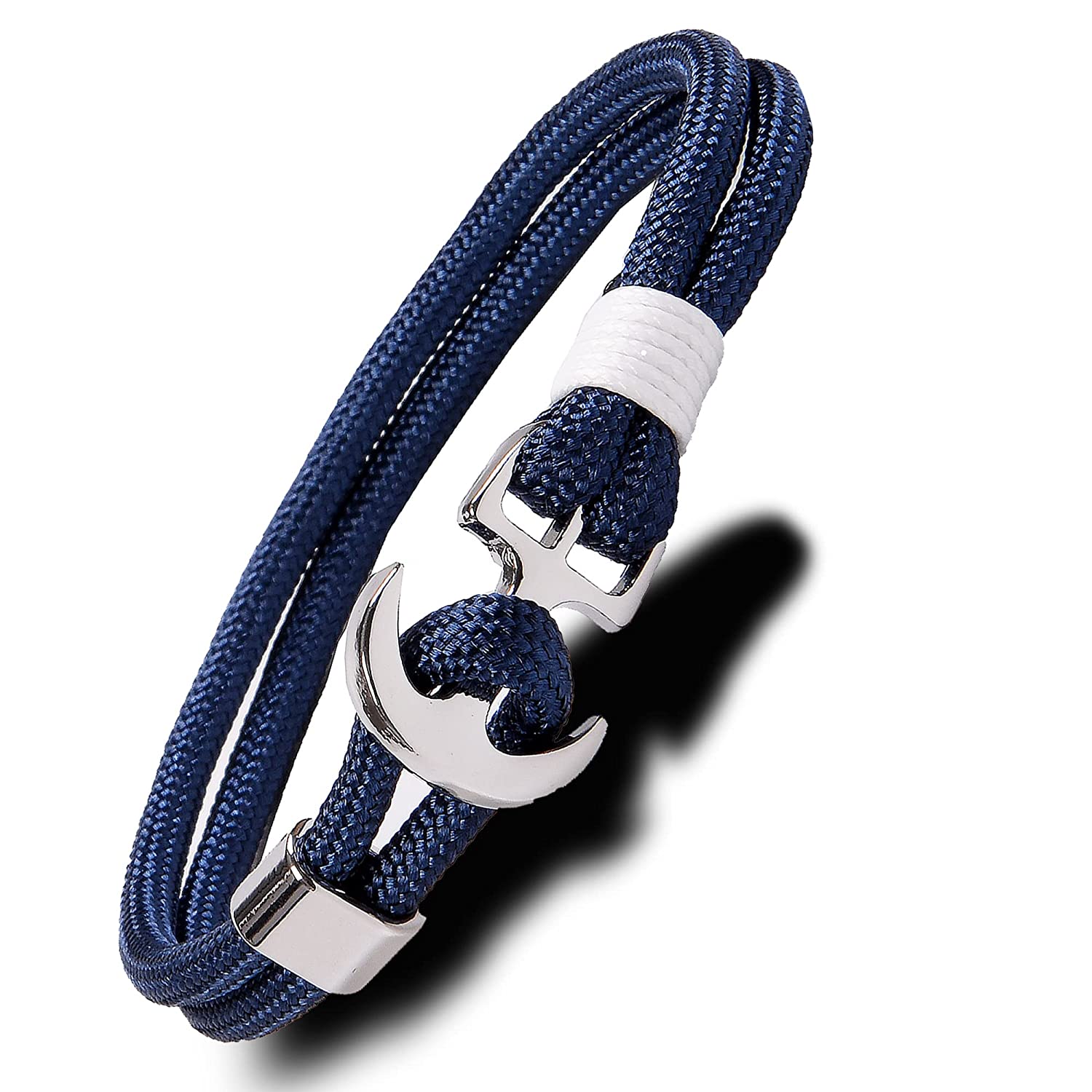 Blue & Black Anchor Bracelet For Men | Classy Men Collection