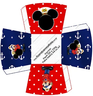 Mickey Sailor: Free Printables Boxes.