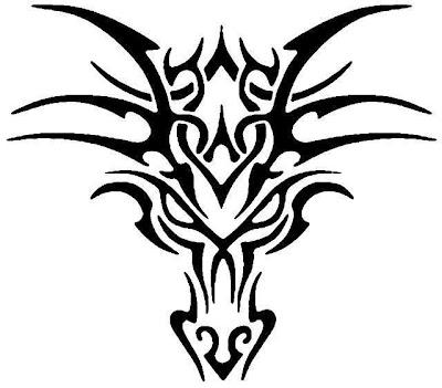 Simple Dragon Head Tattoo