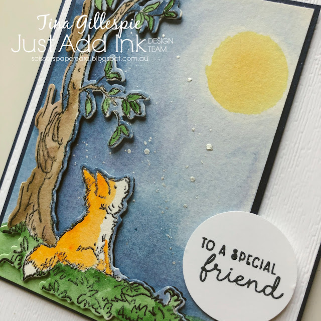 scissorspapercard, Stampin' Up!, Colorado Craft Company, Just Add Ink, A Fox's Life, Timeless Tulips, A Fox's Life Dies, Subtle 3DEF,