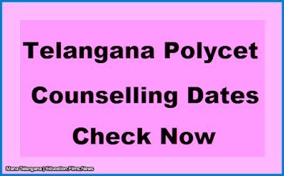 TS Polycet Web Counselling Dates 2015