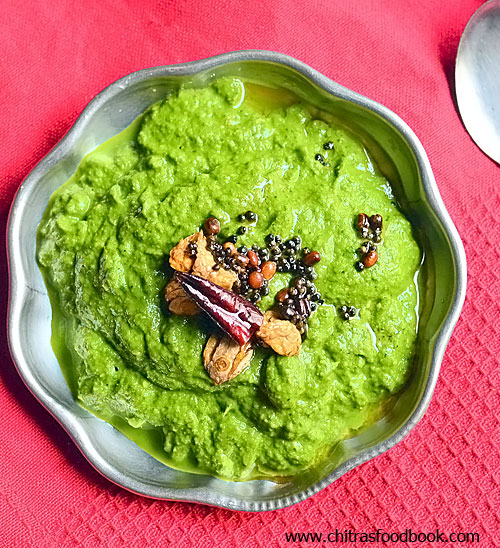 Palak chutney for rice