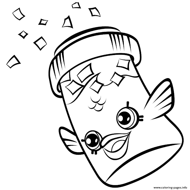  Print Fish Flake Jake Petkins Petkins Shopkins Coloring Pages