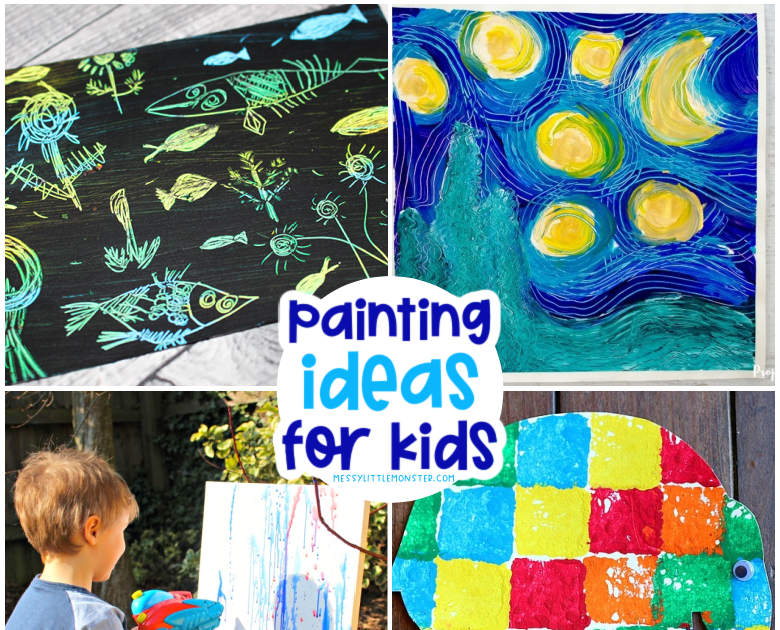 Easy & Colorful Abstract Painting for KIDS / FUN /Acrylics on