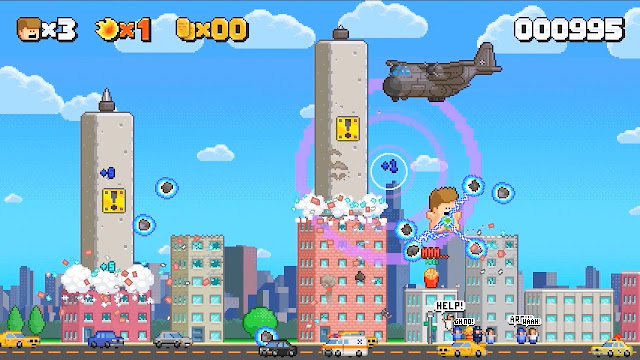 Usa tu 'atributo' más especial en Attack of Giant Jumping Man, un nuevo plataformas de acción en desarrollo