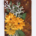 Autumn tag with felt flowers