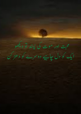 Find Sad Urdu Poetry 2 lines &amp; Pic