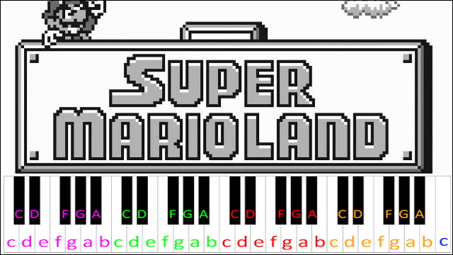 Overworld Theme (Super Mario Land) Piano / Keyboard Easy Letter Notes for Beginners