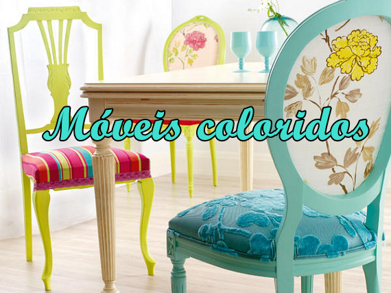 decoração com móveis coloridos