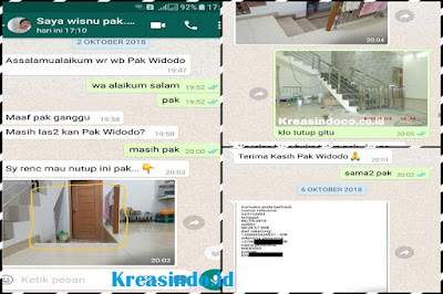 Repeat Order Bpk Wisnu di Sawangan Depok Pesan Gril Besi dan Servis Canopy