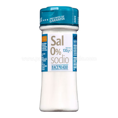 Sal 0% sodio Hacendado