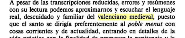 Seguíxco exponén cosetes.   ¿En quín idioma fée sermóns San Vissén Ferrer?   * Rafael Narbona Vizcaíno: Pueblo, poder y sexo: Valencia medieval (1306-1420). 1992